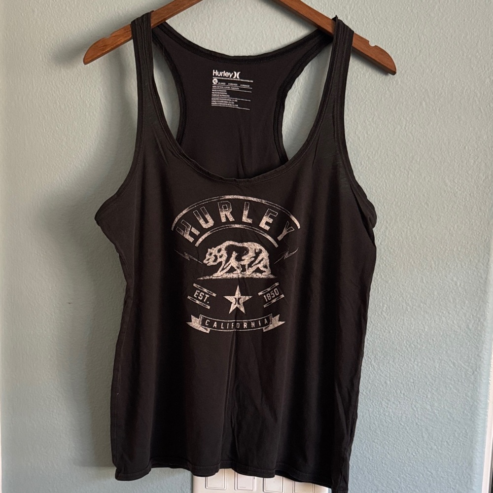 Hurley Black California Bear Tank Top
